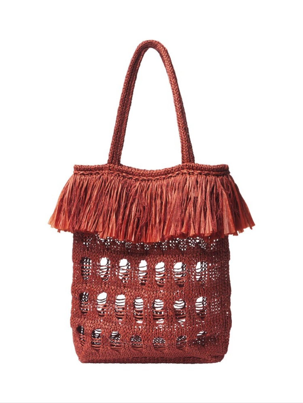 Nwot Alc Elise Fringe Raffia Tote